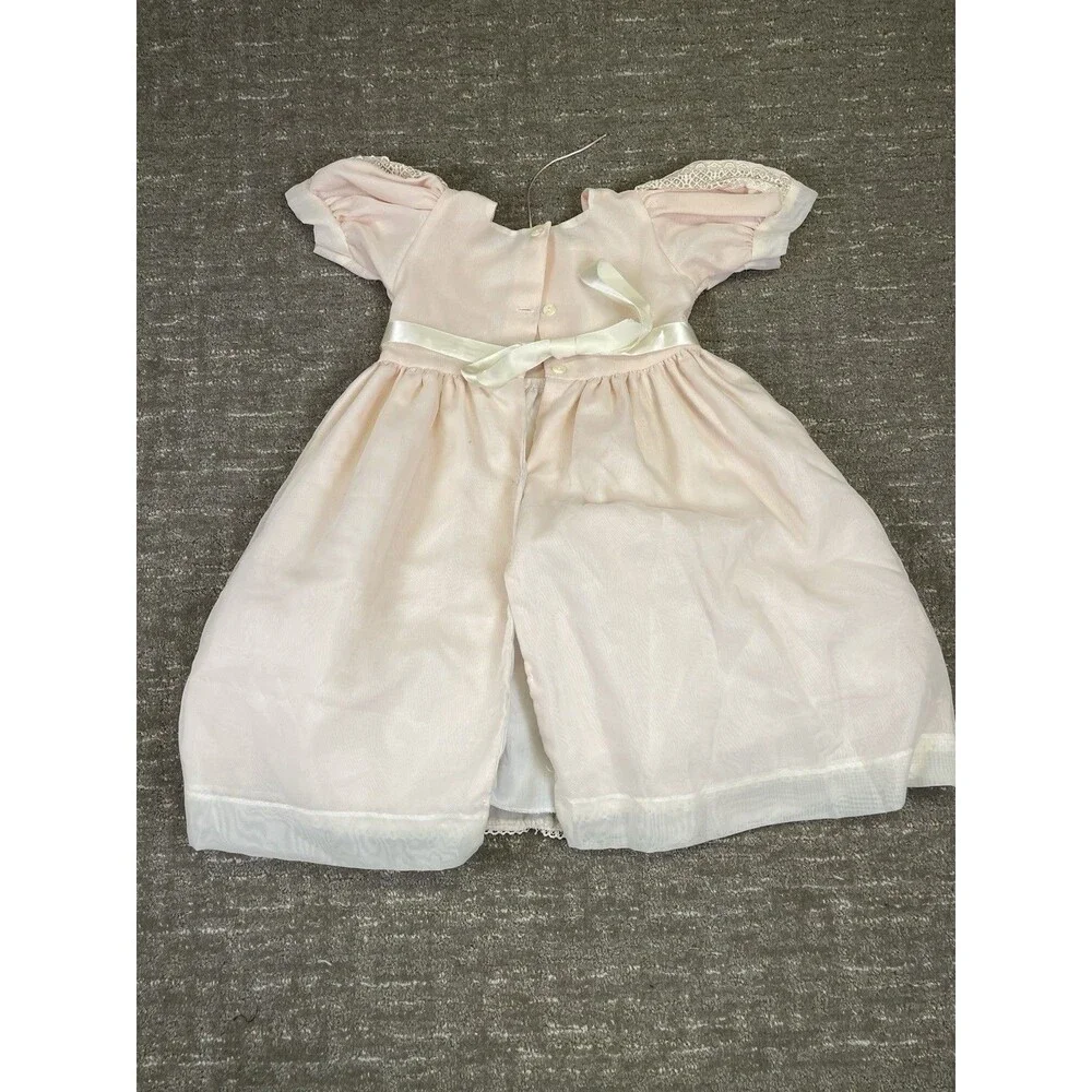 Girls 3t vintage - style pale pink Peach heirloom dress Creaciones Lory